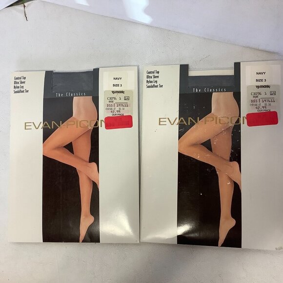 New Vintage Lot of 19 Evan-Picone Aafes Various Brands Colors Sizes Pantyhose - Picture 7 of 16